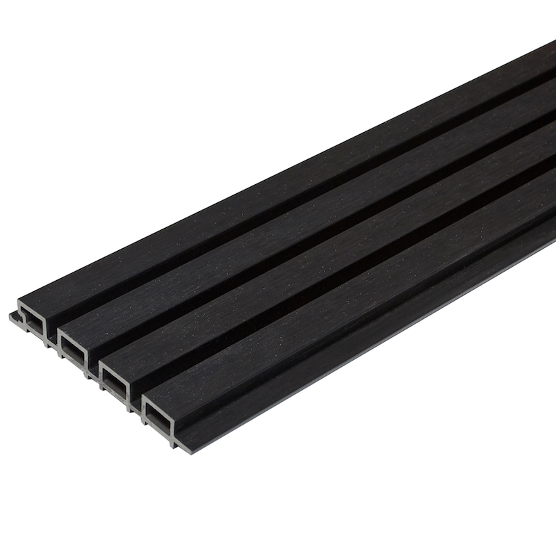 Фасадная реечная панель CM WALL, BLACK Wood 26х219х4000 мм